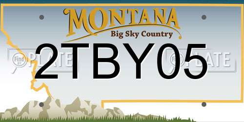 2TBY05 Montana License Plate