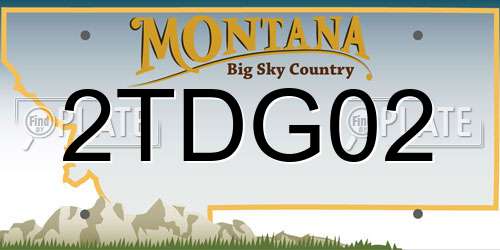 2TDG02 Montana License Plate