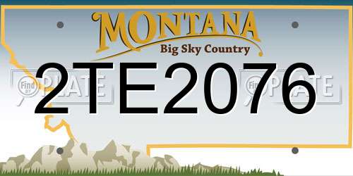 2TE2076 Montana License Plate