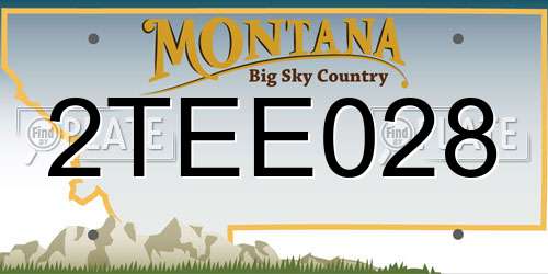 2TEE028 Montana License Plate