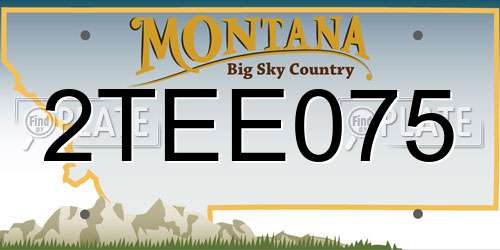 2TEE075 Montana License Plate
