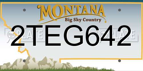 2TEG642 Montana License Plate