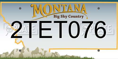 2TET076 Montana License Plate