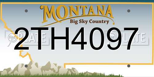 2TH4097 Montana License Plate