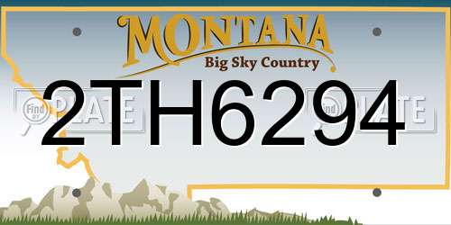 2TH6294 Montana License Plate