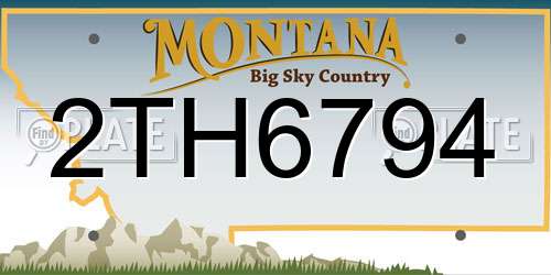 2TH6794 Montana License Plate