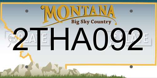 2THA092 Montana License Plate