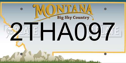 2THA097 Montana License Plate