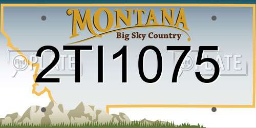 2TI1075 Montana License Plate