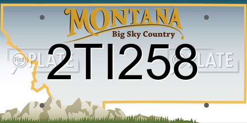 2TI258 Montana License Plate