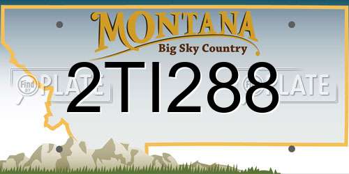 2TI288 Montana License Plate