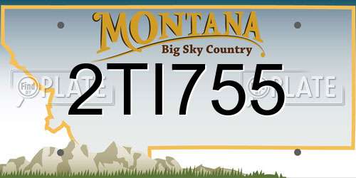 2TI755 Montana License Plate