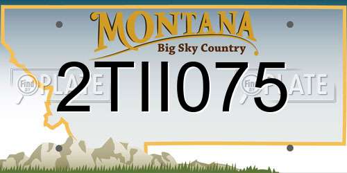 2TII075 Montana License Plate