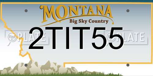 2TIT55 Montana License Plate