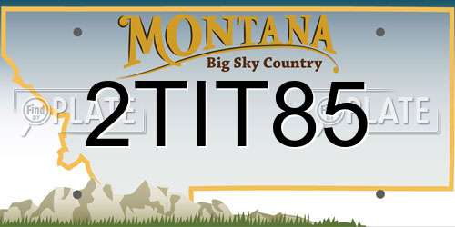 2TIT85 Montana License Plate