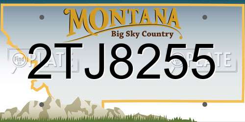 2TJ8255 Montana License Plate