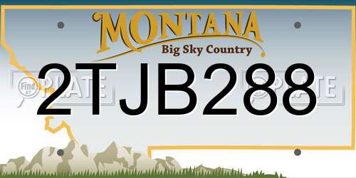 2TJB288 Montana License Plate