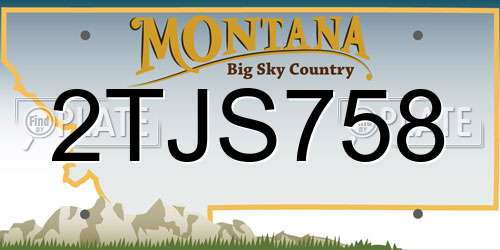 2TJS758 Montana License Plate