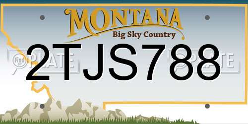 2TJS788 Montana License Plate
