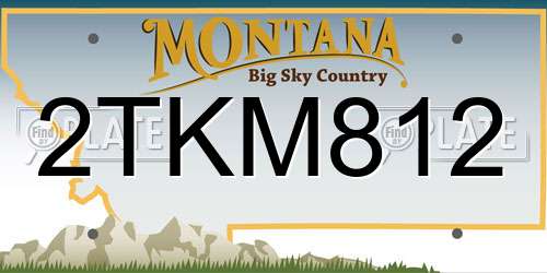 2TKM812 Montana License Plate
