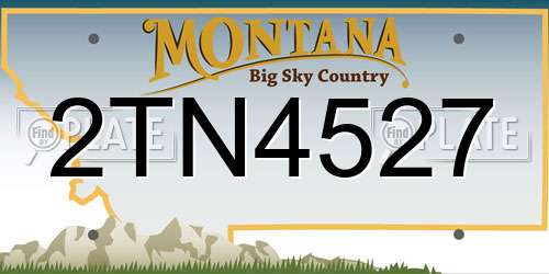 2TN4527 Montana License Plate