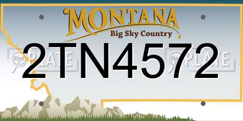 2TN4572 Montana License Plate