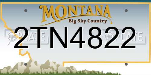 2TN4822 Montana License Plate