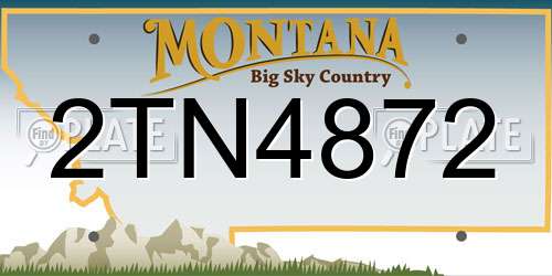 2TN4872 Montana License Plate