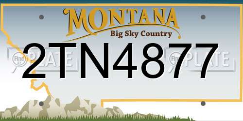 2TN4877 Montana License Plate