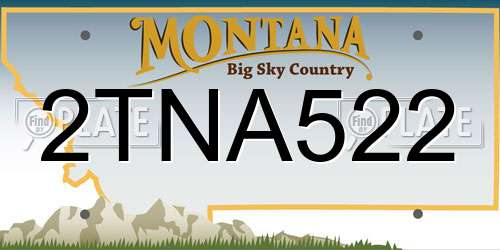 2TNA522 Montana License Plate