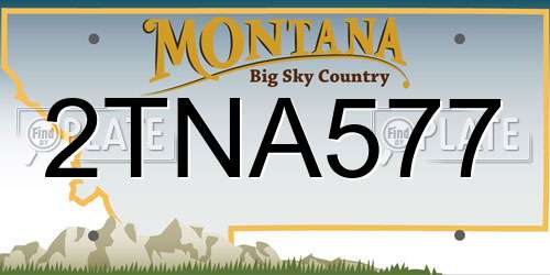 2TNA577 Montana License Plate