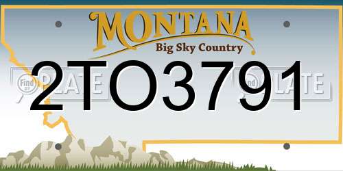 2TO3791 Montana License Plate