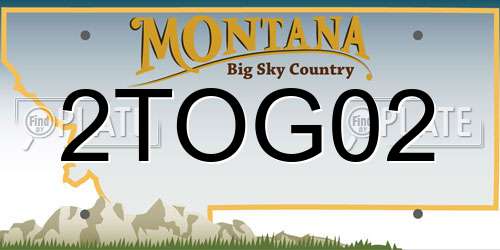 2TOG02 Montana License Plate