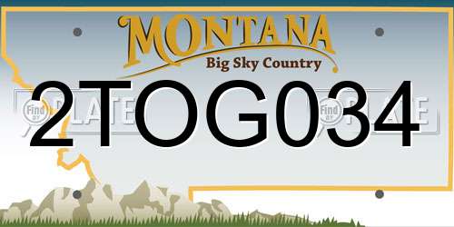 2TOG034 Montana License Plate