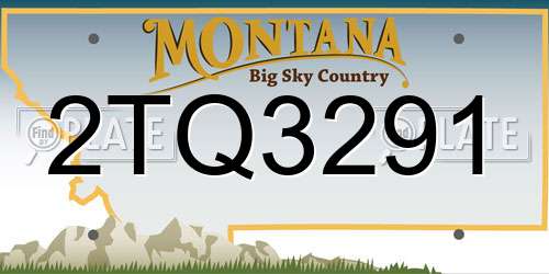 2TQ3291 Montana License Plate