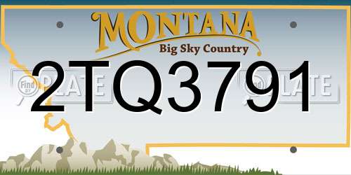 2TQ3791 Montana License Plate