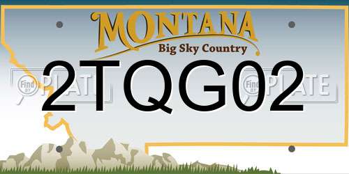 2TQG02 Montana License Plate