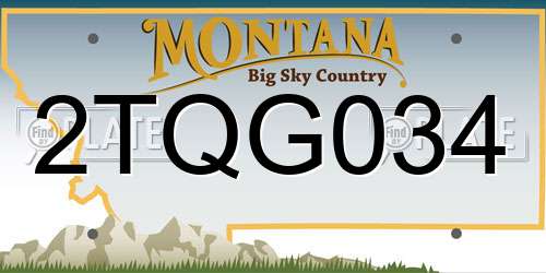 2TQG034 Montana License Plate