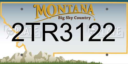 2TR3122 Montana License Plate