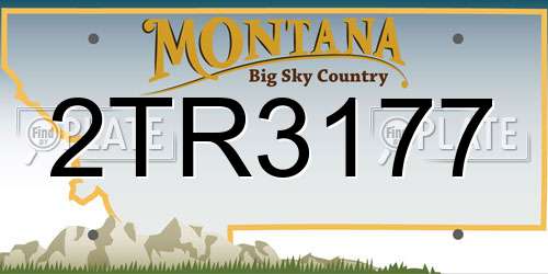 2TR3177 Montana License Plate