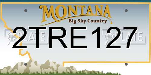 2TRE127 Montana License Plate
