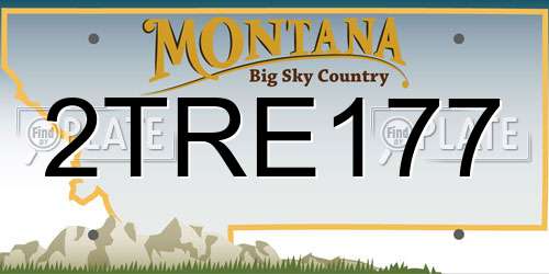 2TRE177 Montana License Plate