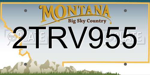 2TRV955 Montana License Plate