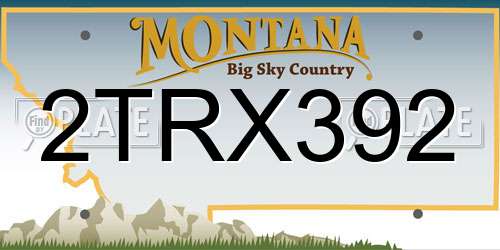 2TRX392 Montana License Plate