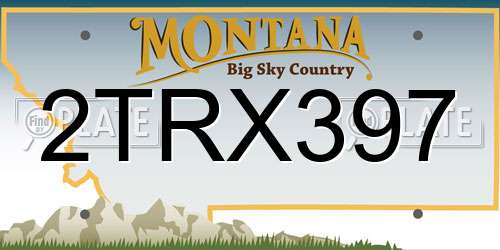 2TRX397 Montana License Plate