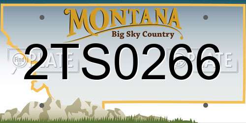 2TS0266 Montana License Plate