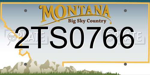 2TS0766 Montana License Plate