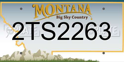 2TS2263 Montana License Plate