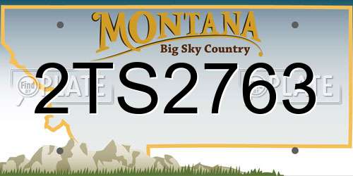 2TS2763 Montana License Plate