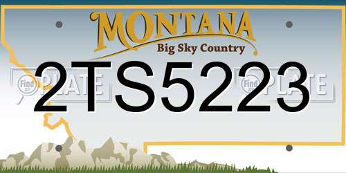 2TS5223 Montana License Plate